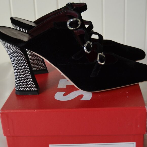 STAUD NADINE VELVET HEEL- NEW IN A BOX Size Euro 39 - Picture 1 of 13